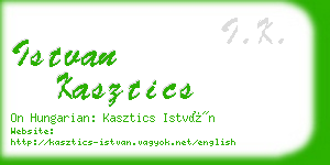 istvan kasztics business card